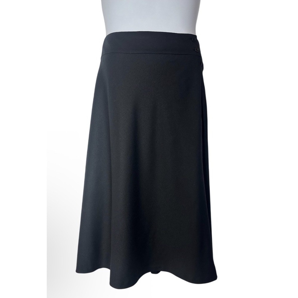 NWT! Talbots Women's Sz: 12 Wool Black Midi Minimalist Skirt